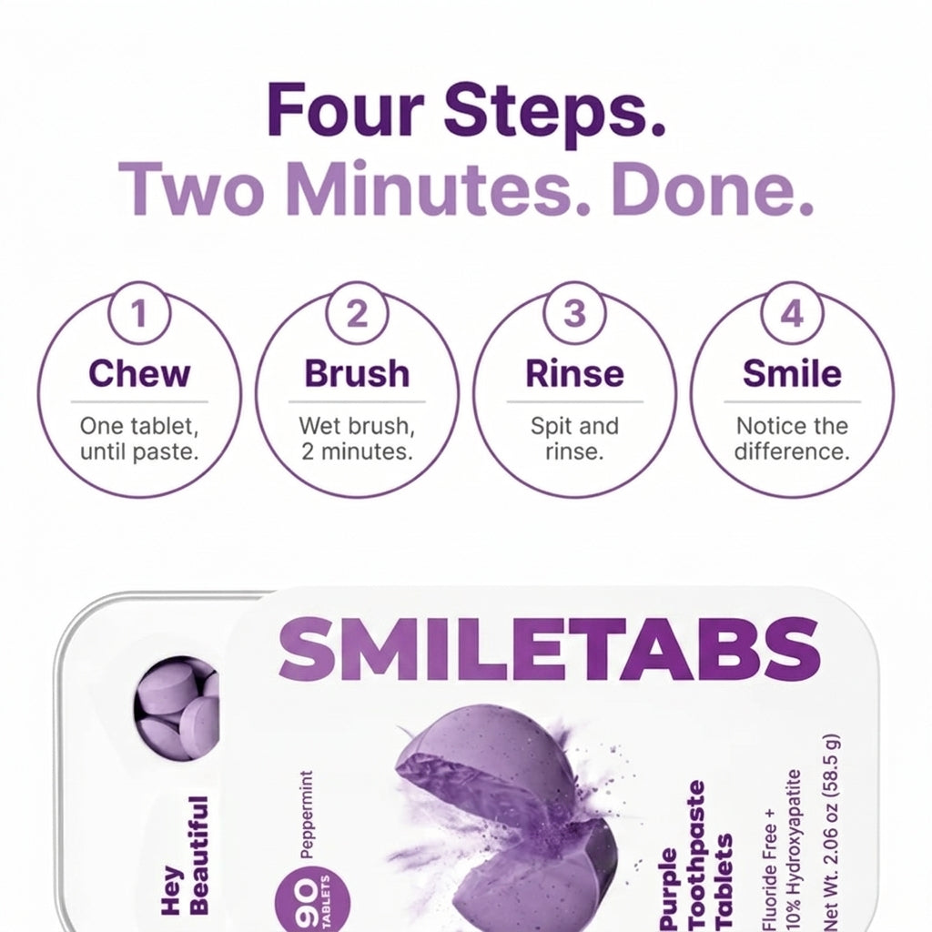 SmileTabs® Purple Toothpaste Tablets