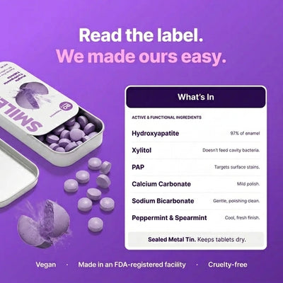 SmileTabs® Purple Toothpaste Tablets